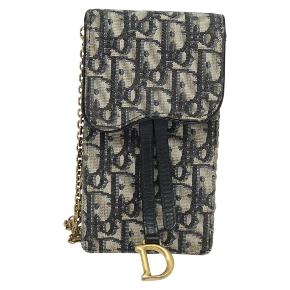 Dior Oblique Chain Trotter Crossbody Bag Navy